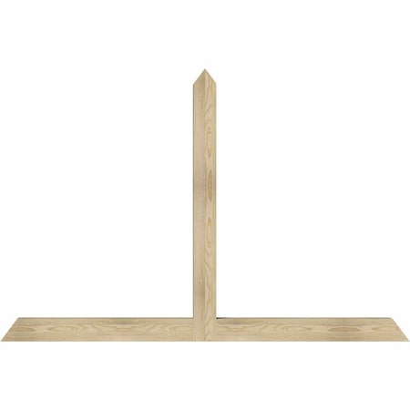 Ekena Millwork Portland Rough Sawn Timber Gable Bracket, Douglas Fir, 72"W x 48"H x 4"D x 4"F, 16/12 Pitch GBW072X48X0404POR00RDF